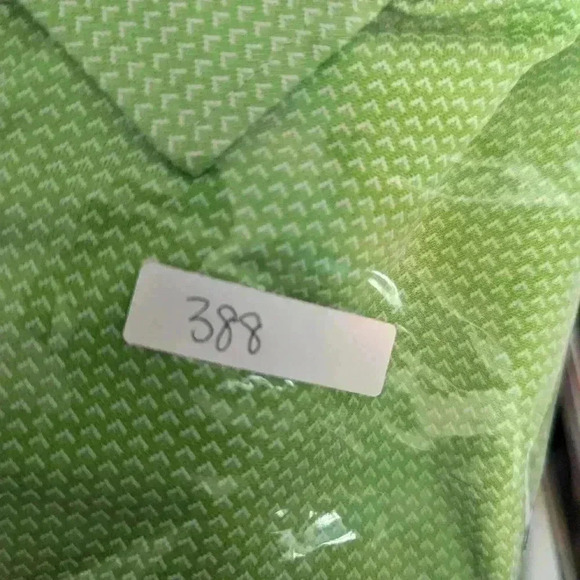 Footjoy FJ Men's Golf Polo Green Geometric Stretch Golf Polo Shirt Medium - Picture 13 of 14